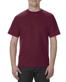 American Apparel AL1301 Unisex Heavyweight Cotton T-Shirt (Color: Burgundy, size: 2XL)